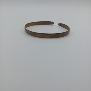 Vintage Cuff Bracelet Etched Floral Design Adjustable Bronze Dainty‎ Cottagecore